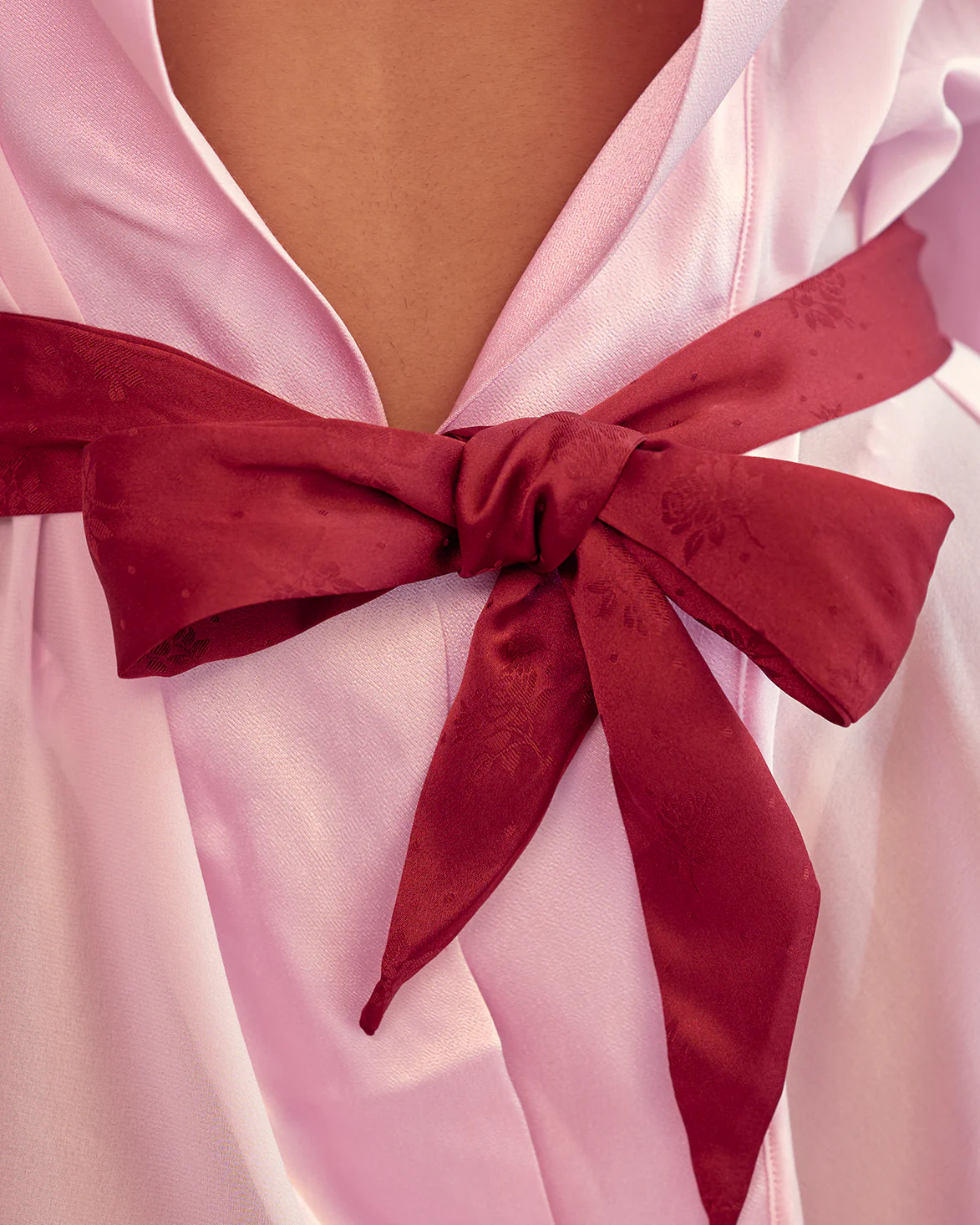 Be Mine Silk Robe In Pink - Image 6