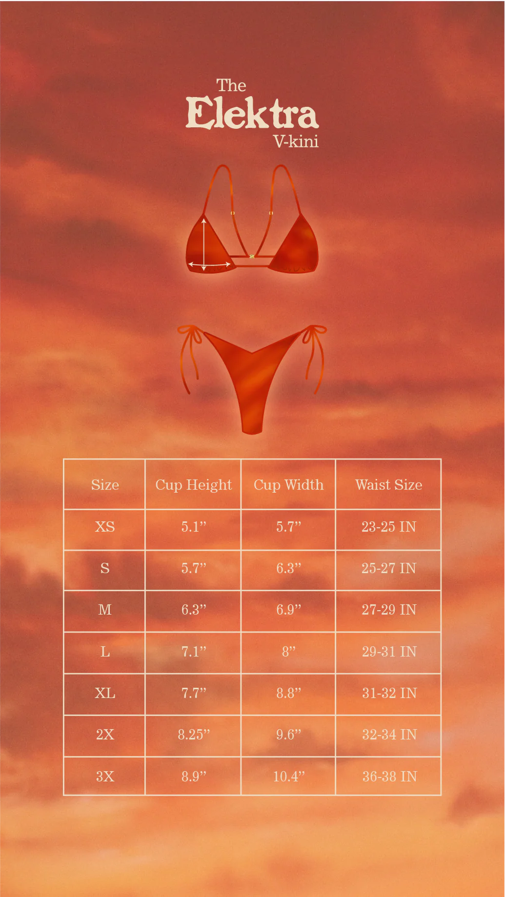 Elektra V-Kini Bottom in Orange - Image 9