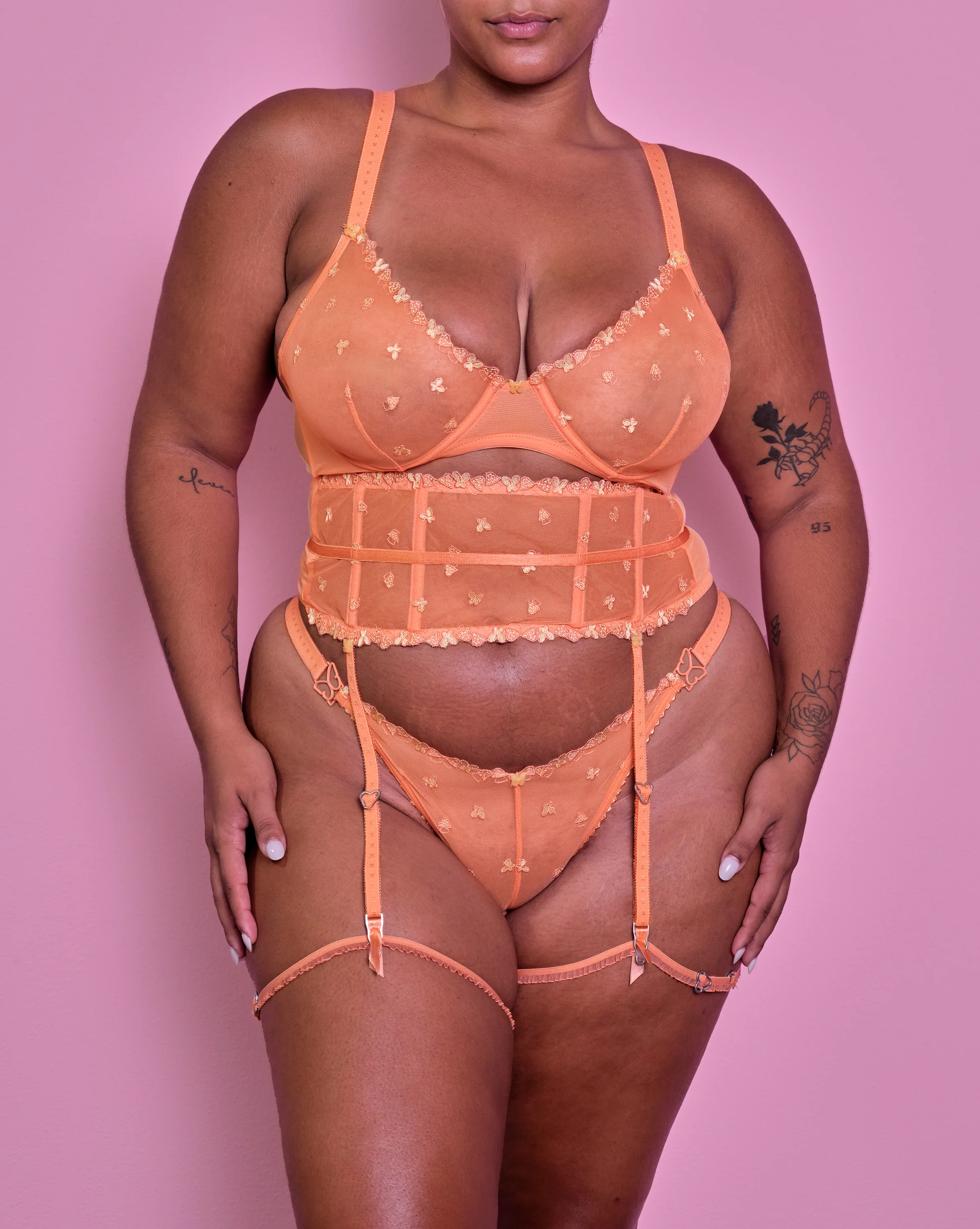 Ember Panty + Garter in Orange - Image 6