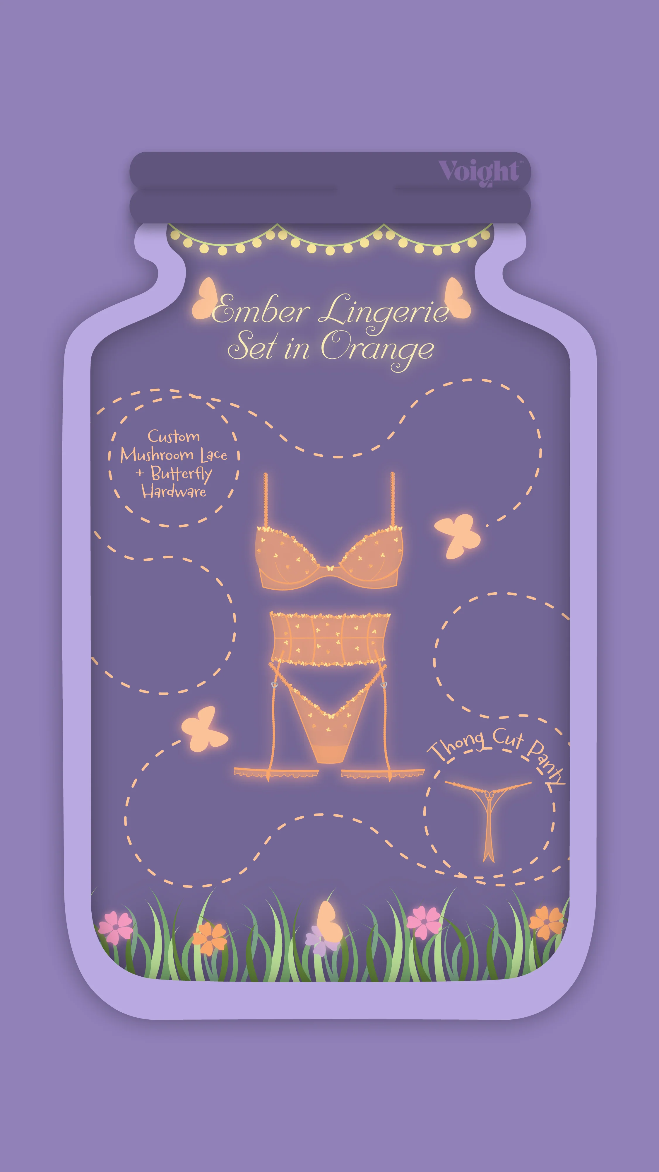 Ember Panty + Garter in Orange - Image 7