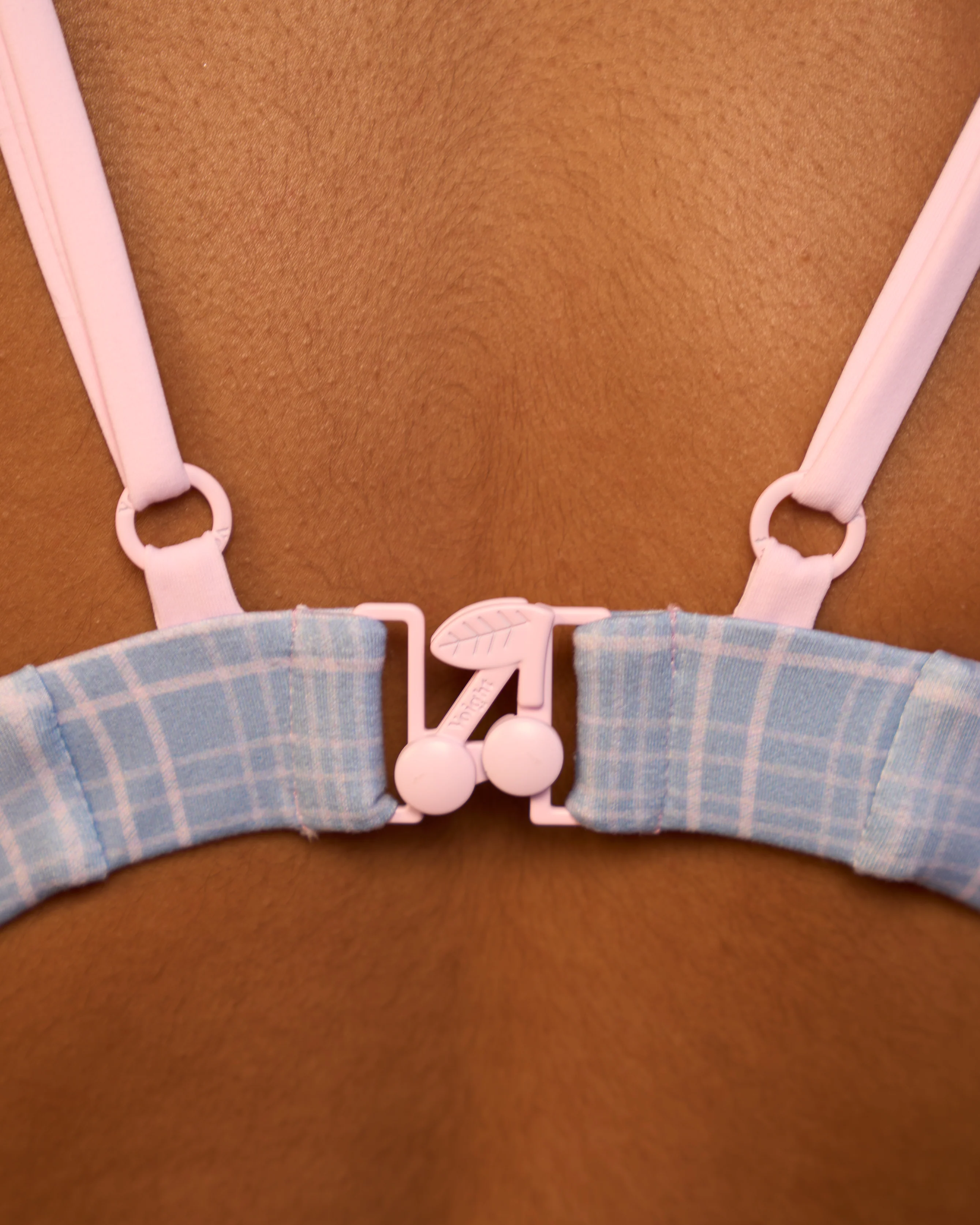 Maya V-kini Top in Plaid - Image 3