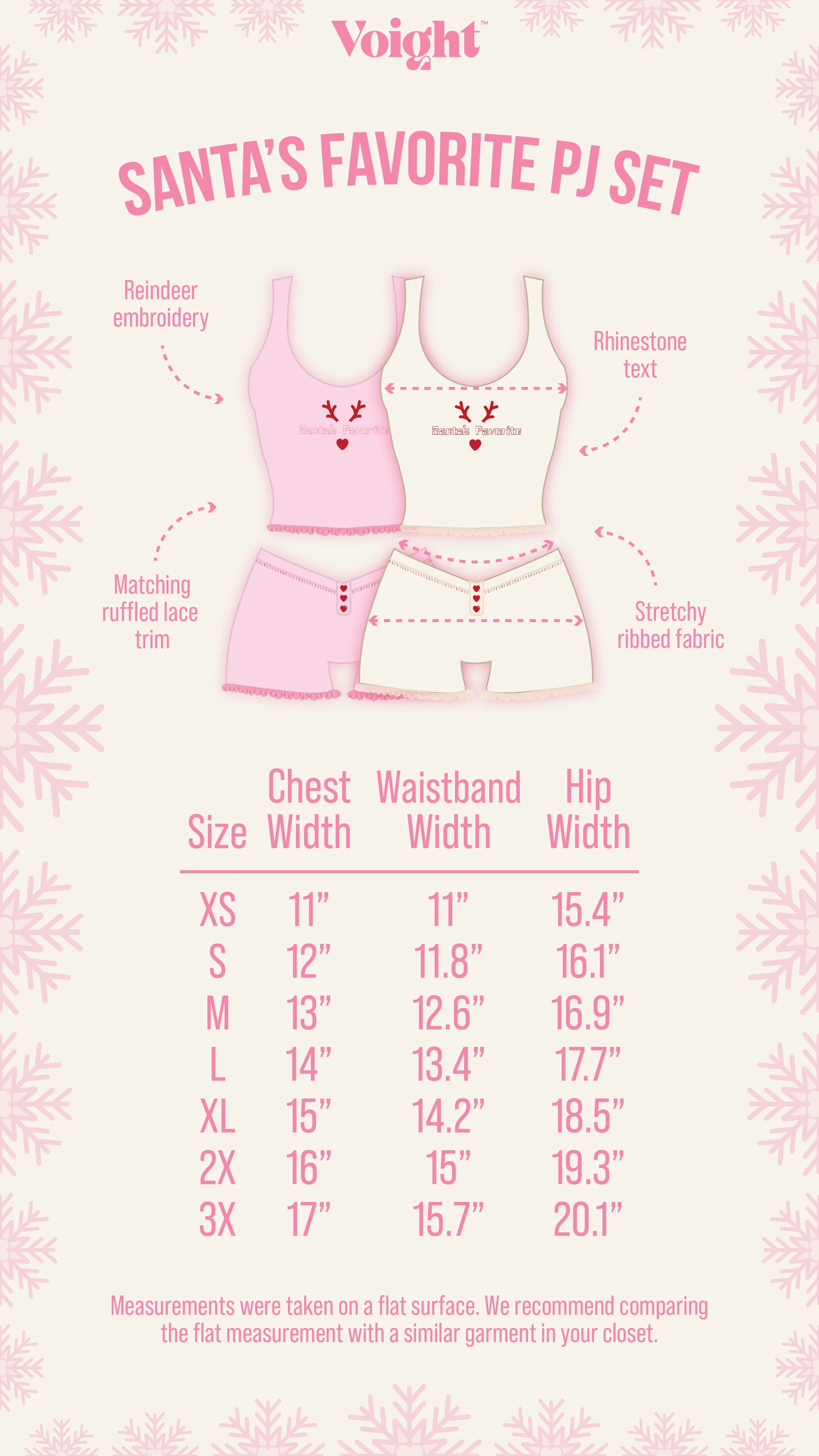 Santa's Favorite PJ Tank in Cream - Image 5