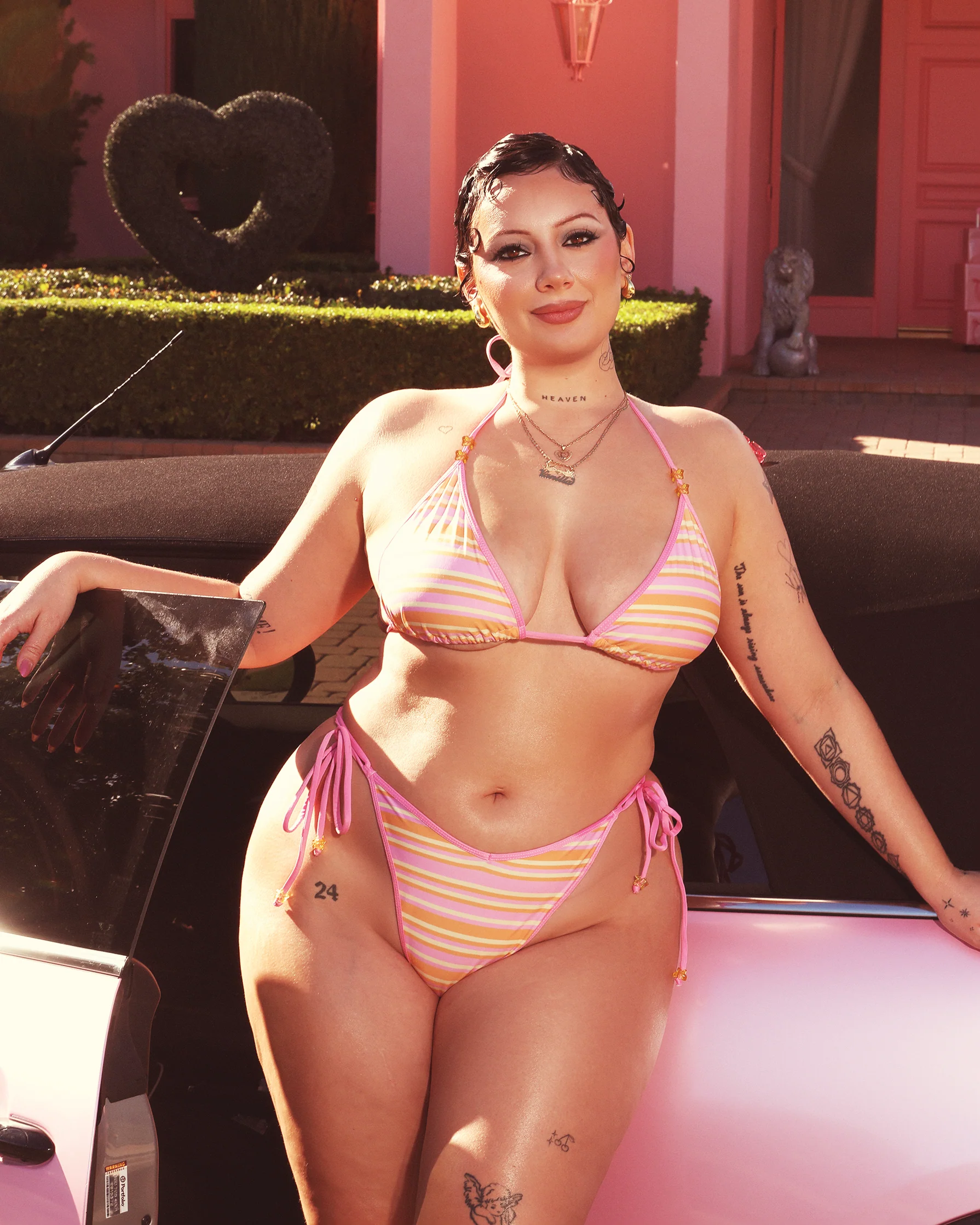 PRE-ORDER Vanilla V-kini Set in Stripes - Image 6