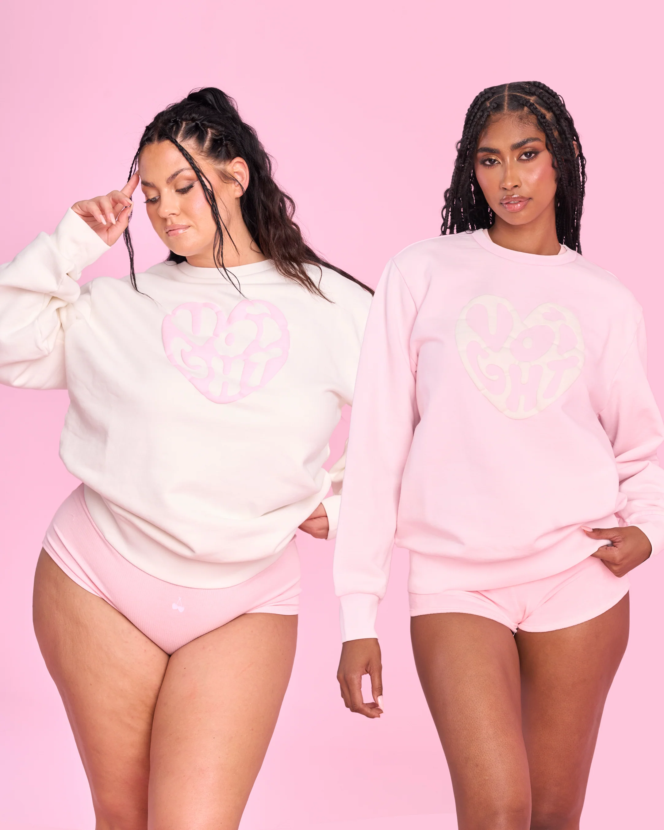 Voight Logo Crew Neck in Pink - Image 3